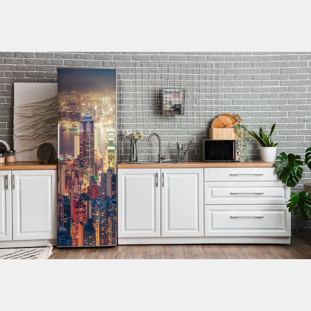 Naklejka na lodówkę Hongkong nocny widok ze szczytu Victoria Peak – Wallissimo® Naklejka na lodówkę Hongkong nocny widok ze szczytu Victoria Peak – Wallissimo®