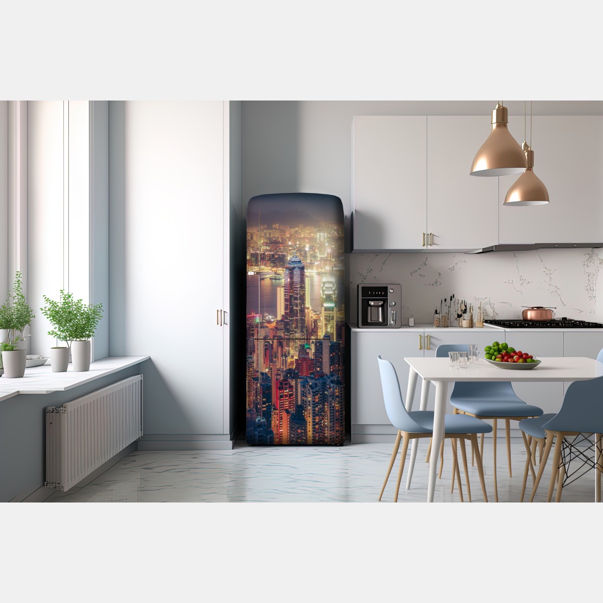 Naklejka na lodówkę Hongkong nocny widok ze szczytu Victoria Peak – Wallissimo® Naklejka na lodówkę Hongkong nocny widok ze szczytu Victoria Peak – Wallissimo®