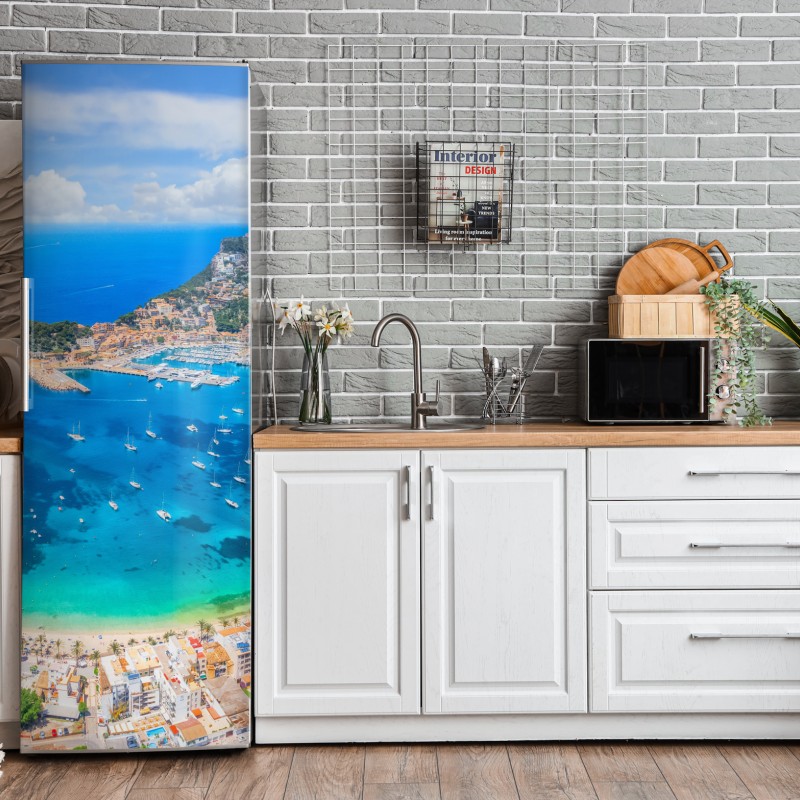 Naklejka na lodówkę delikatne pastelowe kwiaty w akwareli – Wallissimo®