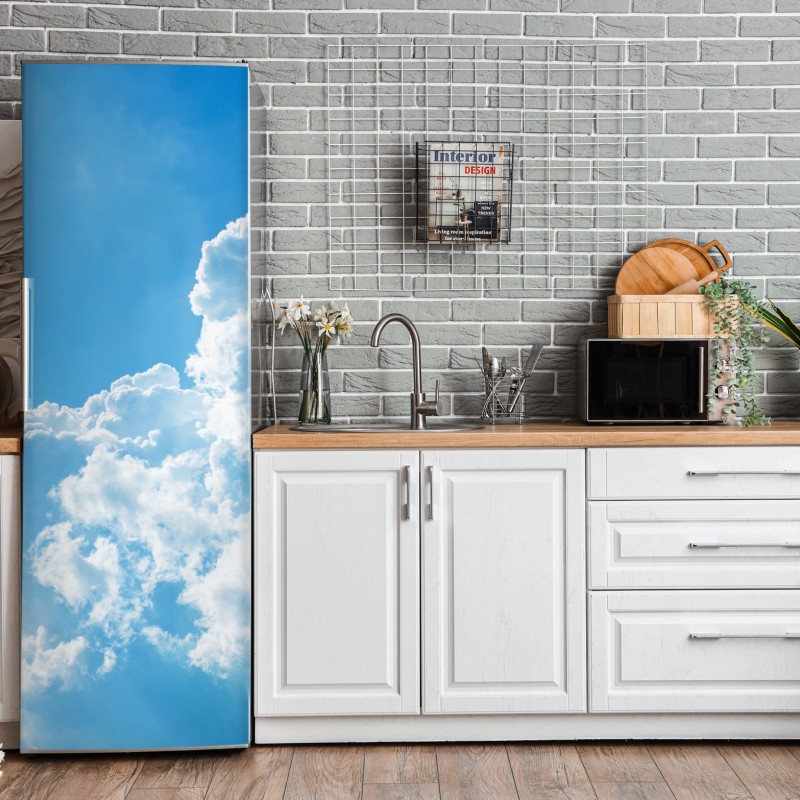 Naklejka na lodówkę kolorowy abstrakcyjny portret twarzy – Wallissimo®