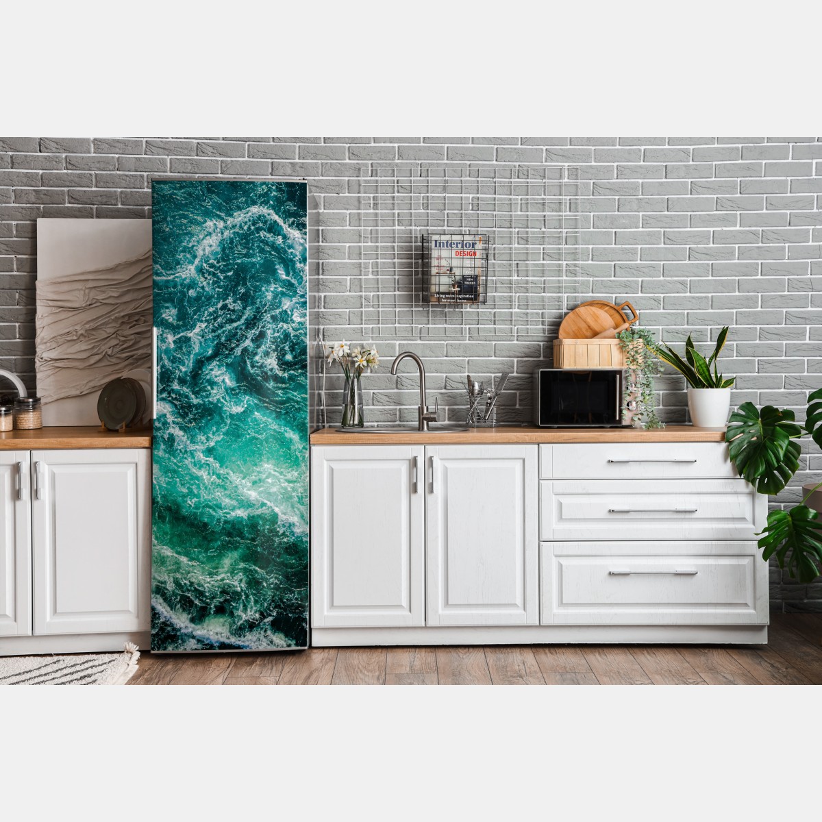 Naklejka na lodówkę wirujące wody Saltstraumen, Norwegia – Wallissimo® Naklejka na lodówkę wirujące wody Saltstraumen, Norwegia – Wallissimo®