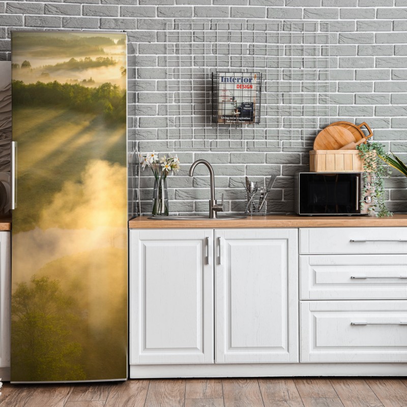 Naklejka na lodówkę wodospad Marmore w Umbrii: mglista zieleń – Wallissimo®