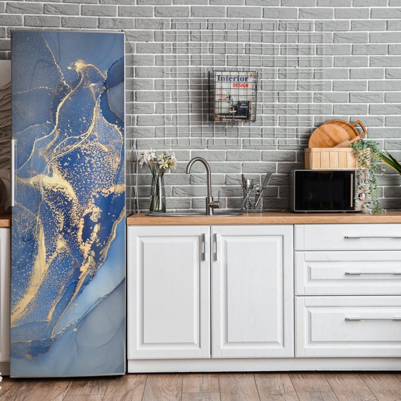 Naklejka na lodówkę Hongkong panorama miasta o zmierzchu – Wallissimo®