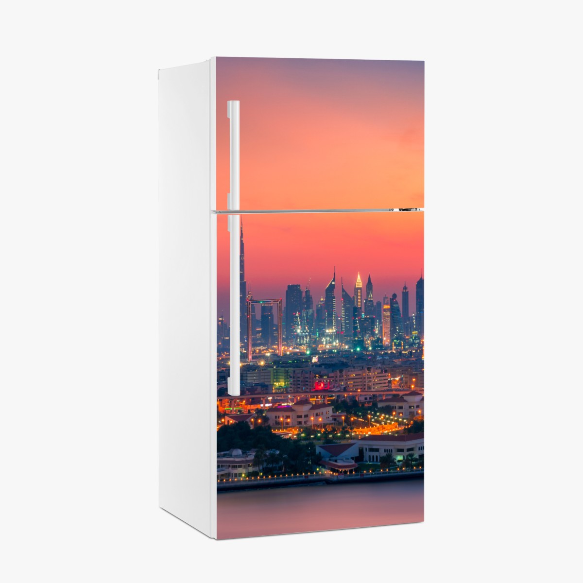 Fridge sticker Dubai skyline at sunset