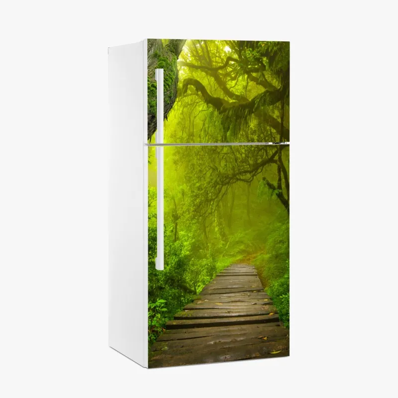 Naklejka na lodówkę widok z lotu ptaka na Downtown Dubai – Wallissimo®