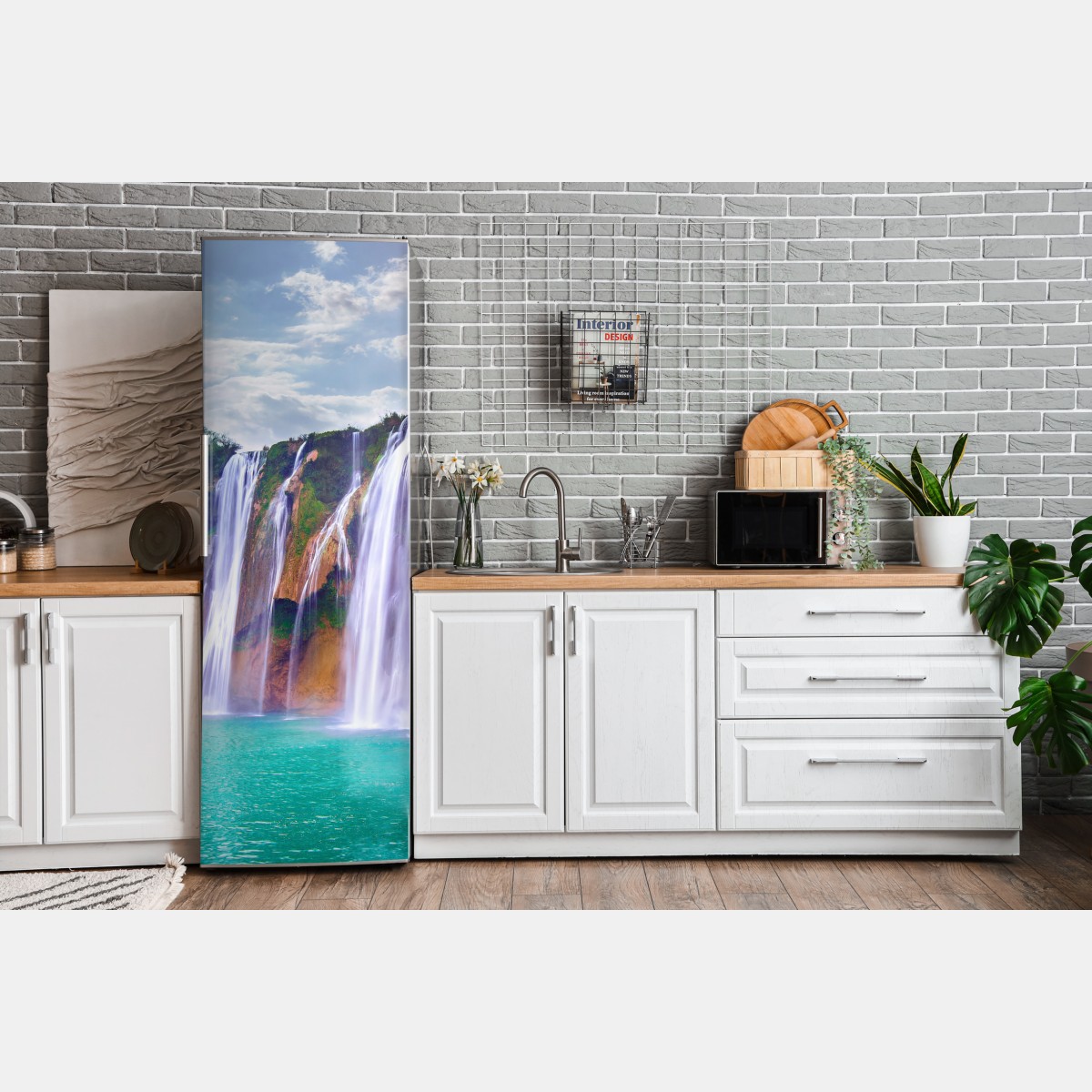 Naklejka na lodówkę Jiulong wodospad turkusowa kaskada w Luoping, Chiny – Wallissimo® Naklejka na lodówkę Jiulong wodospad turkusowa kaskada w Luoping, Chiny – Wallissimo®