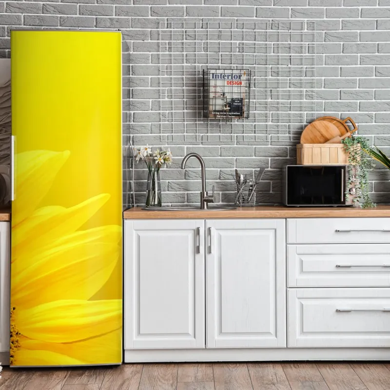 Naklejka na lodówkę złoty wzór art deco – Wallissimo®