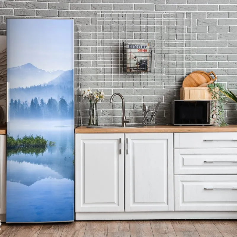 Naklejka na lodówkę nowoczesny geometryczny wzór architektoniczny – Wallissimo®