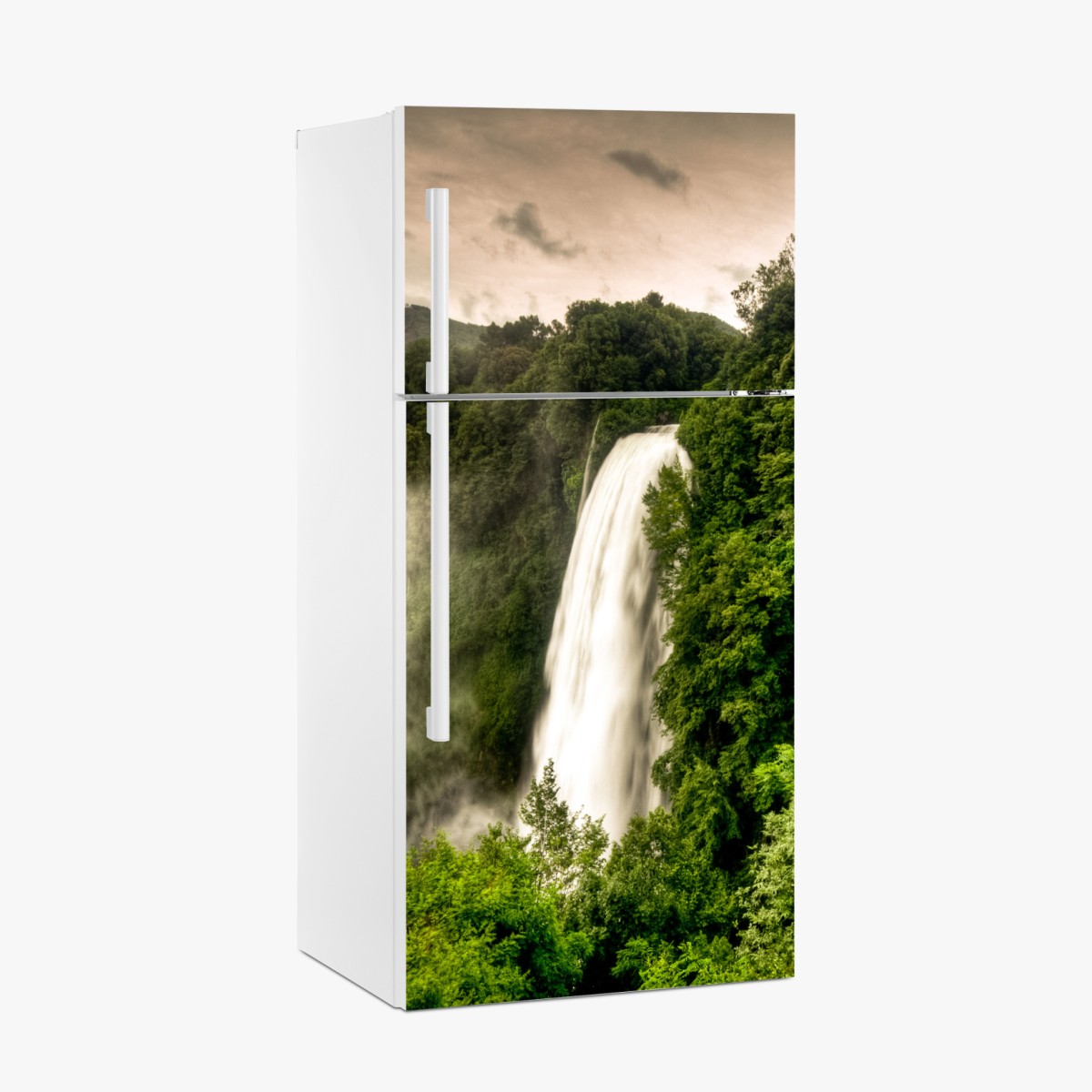 Fridge sticker Marmore waterfalls, Umbria: misty green landscape