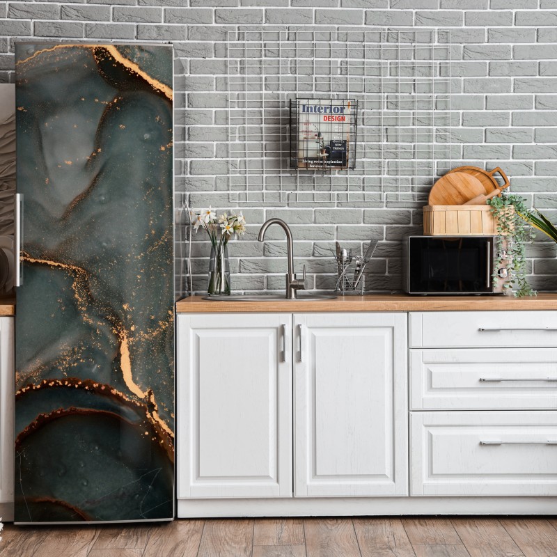 Naklejka na lodówkę delikatne pastelowe kwiaty w akwareli – Wallissimo®