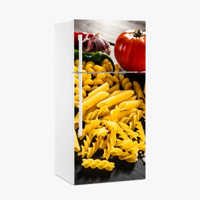 Naklejka na lodówkę złote liście w stylu line art – Wallissimo®