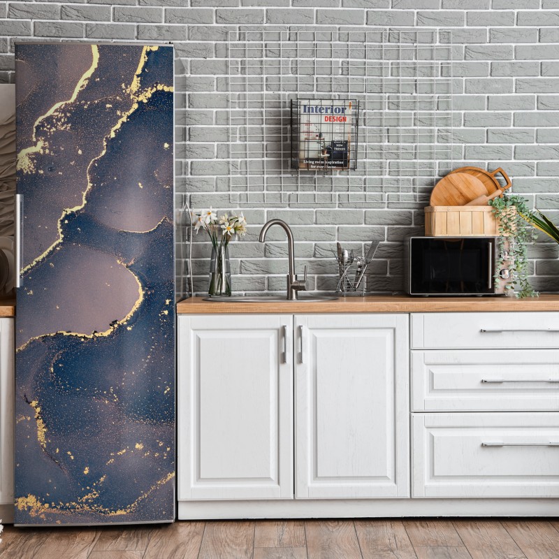 Naklejka na lodówkę trzy dmuchawce na turkusowym tle – Wallissimo®