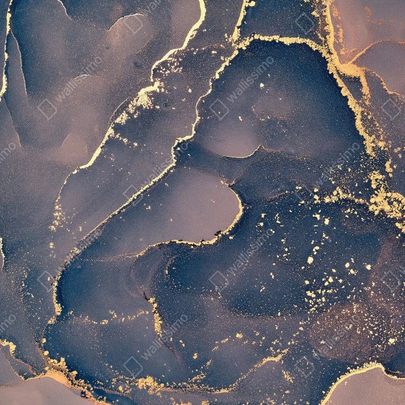 Naklejka na lodówkę granatowo-złota marmurowa abstrakcja – Wallissimo® Naklejka na lodówkę granatowo-złota marmurowa abstrakcja – Wallissimo®