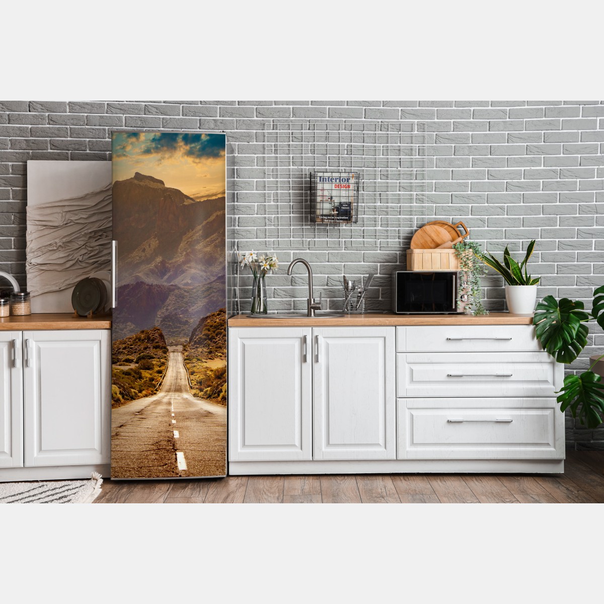 Naklejka na lodówkę droga w góry na Teneryfie – Wallissimo® Naklejka na lodówkę droga w góry na Teneryfie – Wallissimo®