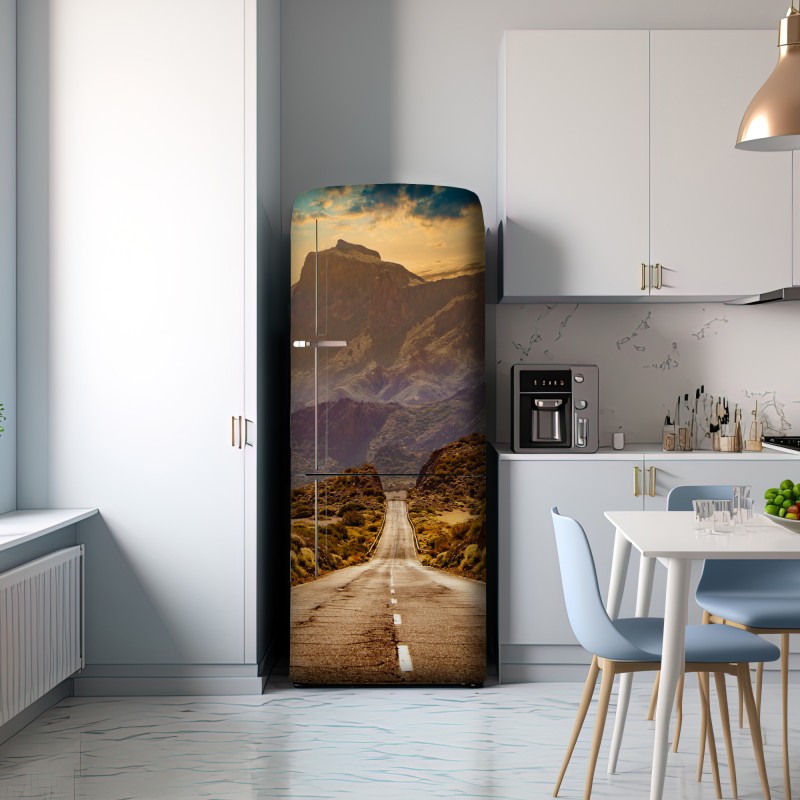 Naklejka na lodówkę droga w góry na Teneryfie – Wallissimo® Naklejka na lodówkę droga w góry na Teneryfie – Wallissimo®