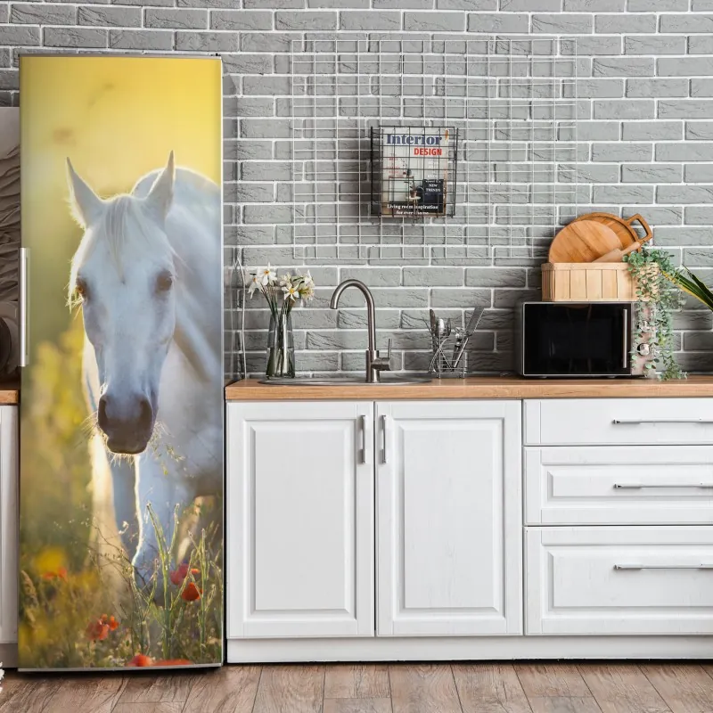 Naklejka na lodówkę intensywny portret goryla w czerni i bieli – Wallissimo®