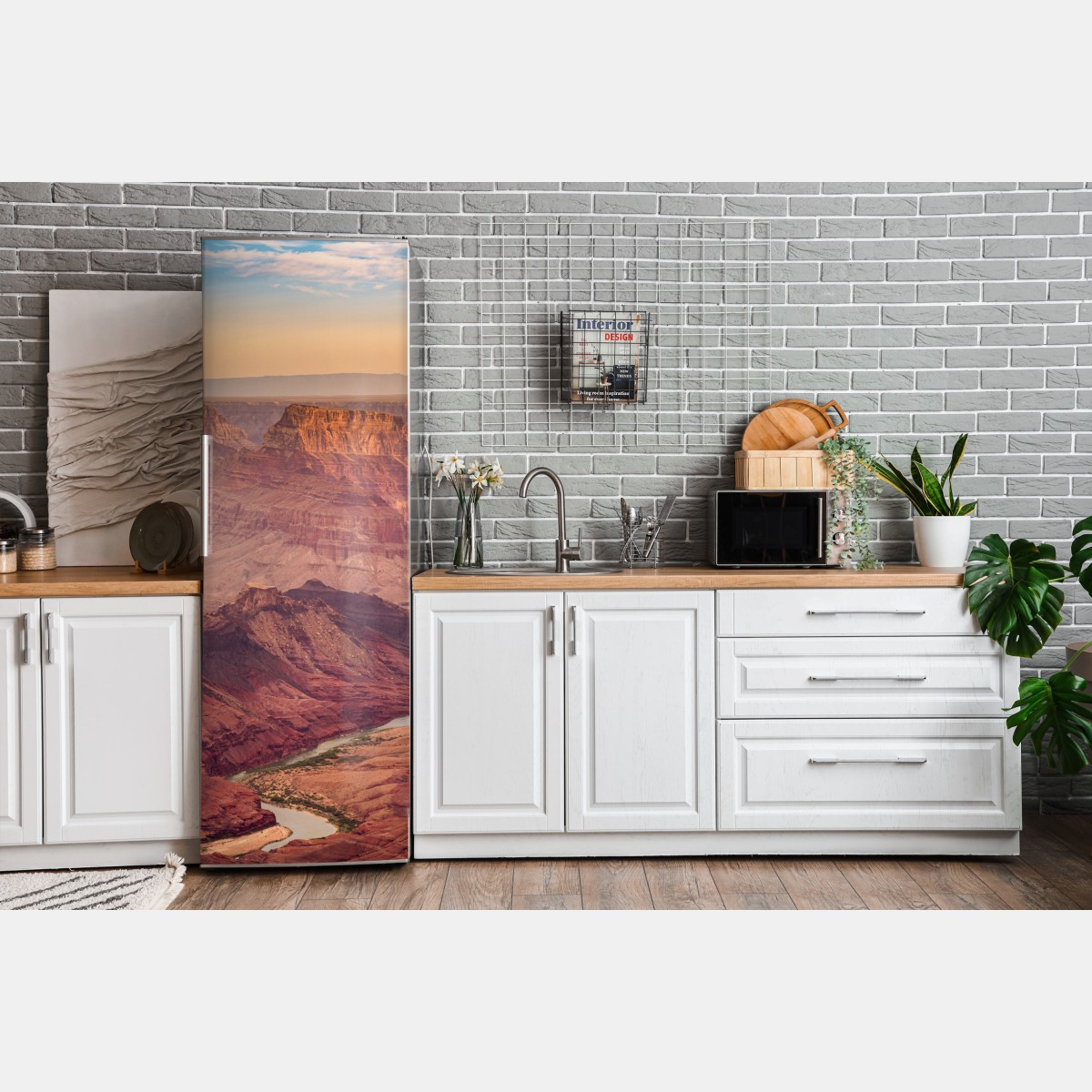 Naklejka na lodówkę Grand Canyon zachód słońca panorama – Wallissimo® Naklejka na lodówkę Grand Canyon zachód słońca panorama – Wallissimo®