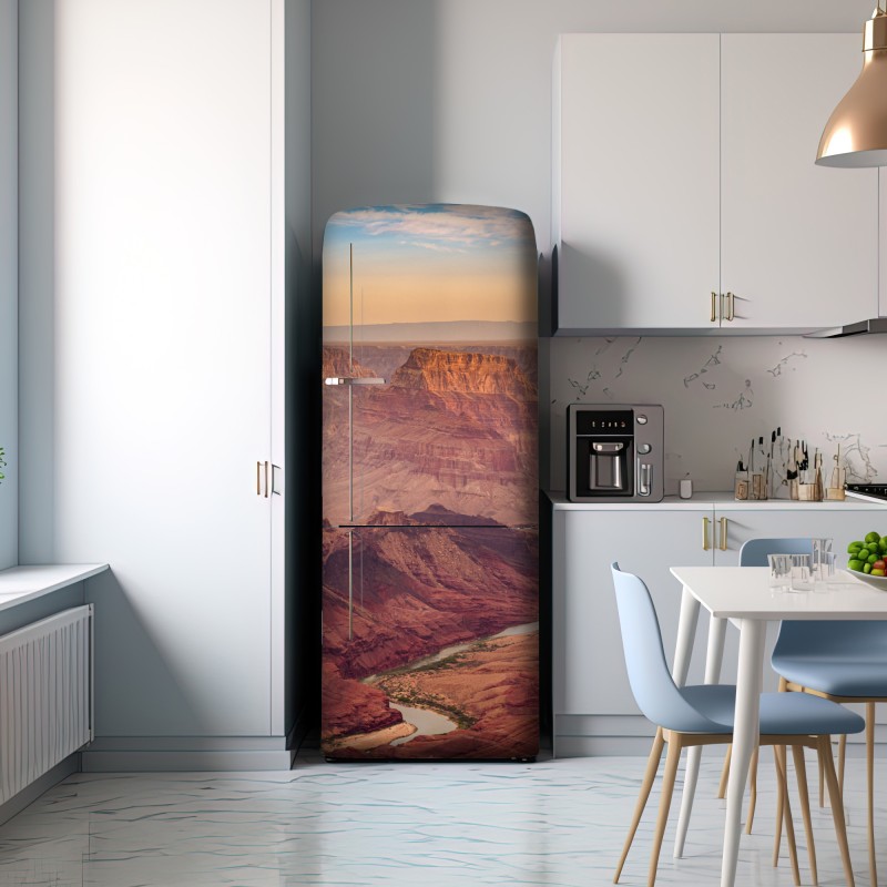 Naklejka na lodówkę Grand Canyon zachód słońca panorama – Wallissimo® Naklejka na lodówkę Grand Canyon zachód słońca panorama – Wallissimo®