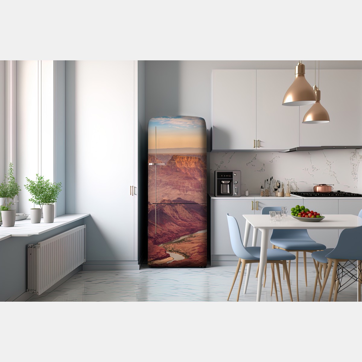 Naklejka na lodówkę Grand Canyon zachód słońca panorama – Wallissimo® Naklejka na lodówkę Grand Canyon zachód słońca panorama – Wallissimo®