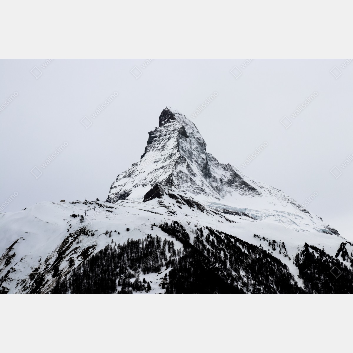 Naklejka na lodówkę samotny pokryty śniegiem szczyt górski – Wallissimo® Naklejka na lodówkę samotny pokryty śniegiem szczyt górski – Wallissimo®