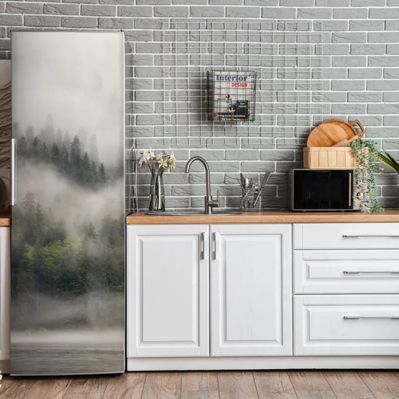 Naklejka na lodówkę nowoczesny geometryczny wzór architektoniczny – Wallissimo®