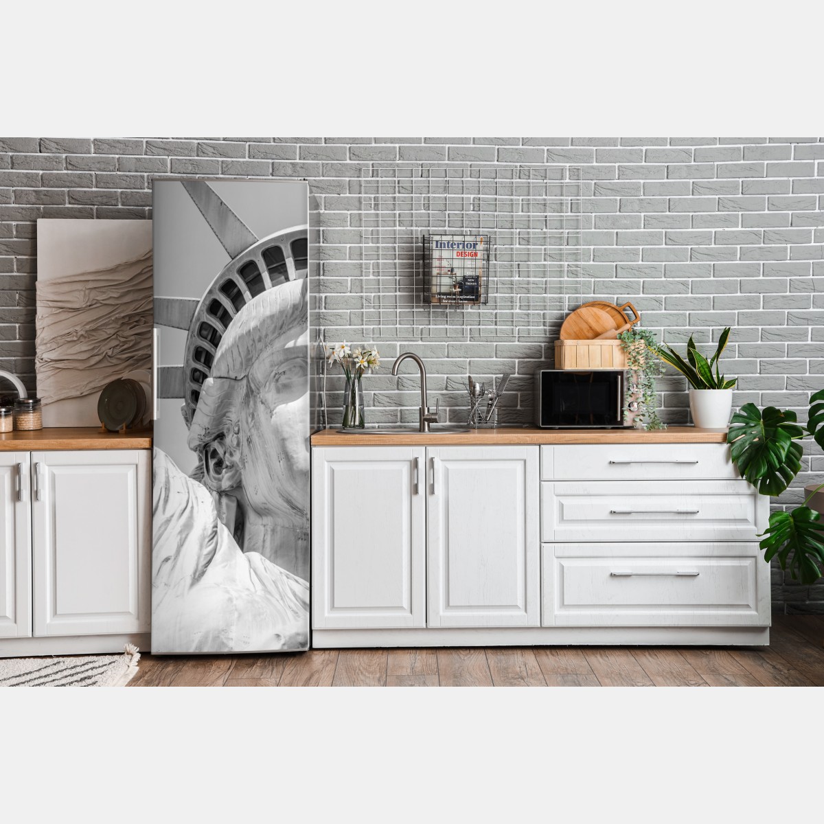 Naklejka na lodówkę Statua Wolności z bliska – Wallissimo® Naklejka na lodówkę Statua Wolności z bliska – Wallissimo®