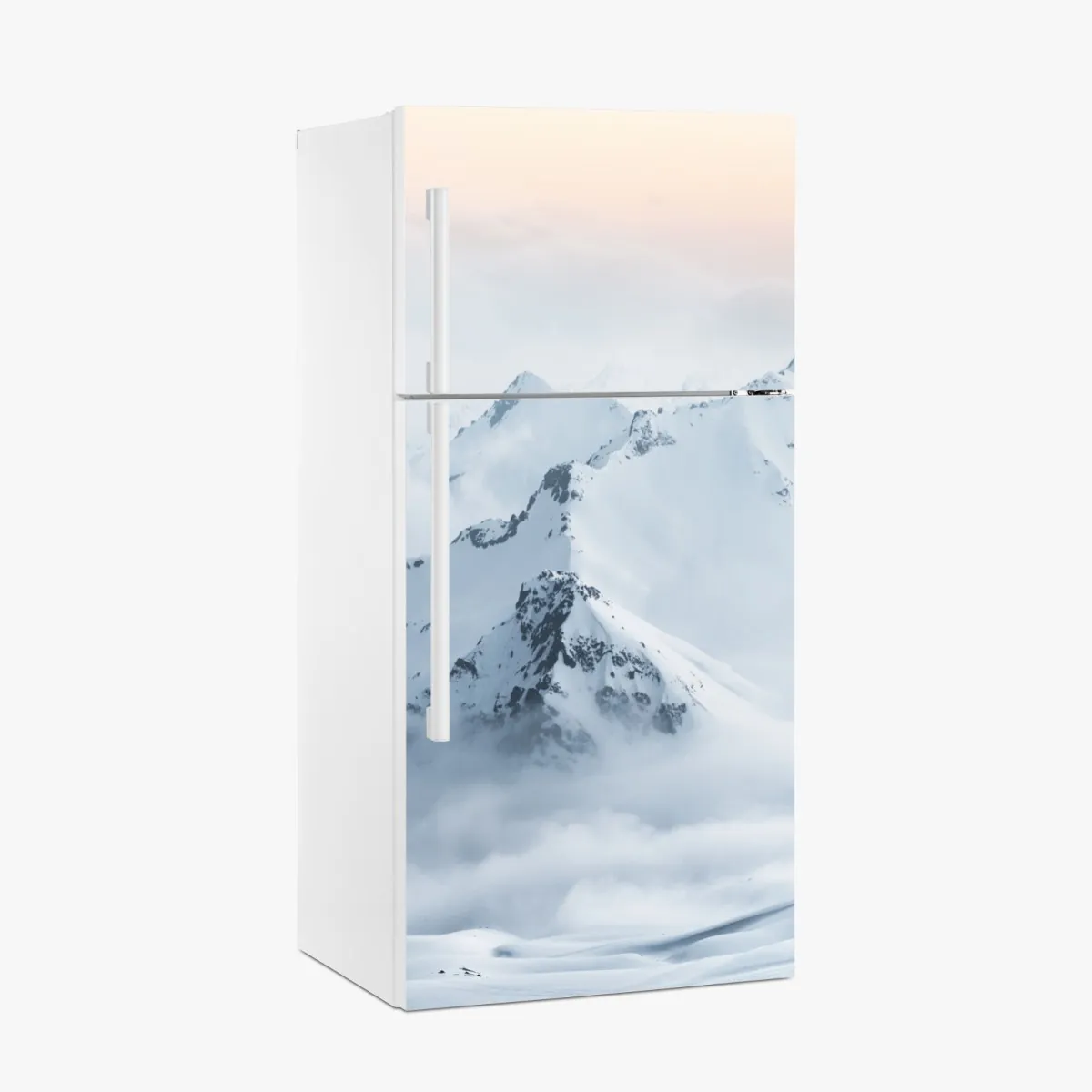 Naklejka na lodówkę śnieżne szczyty Kaukazu o świcie – Wallissimo® Naklejka na lodówkę śnieżne szczyty Kaukazu o świcie – Wallissimo®