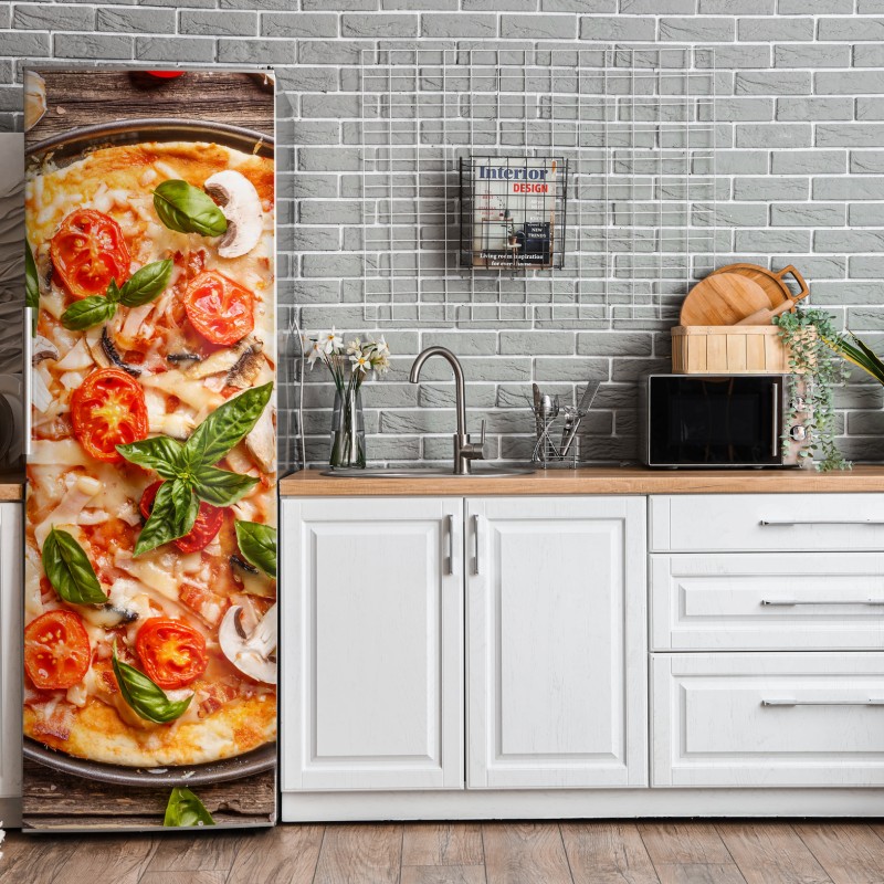 Naklejka na lodówkę jasny żółty wzór w kropki do pokoju – Wallissimo®