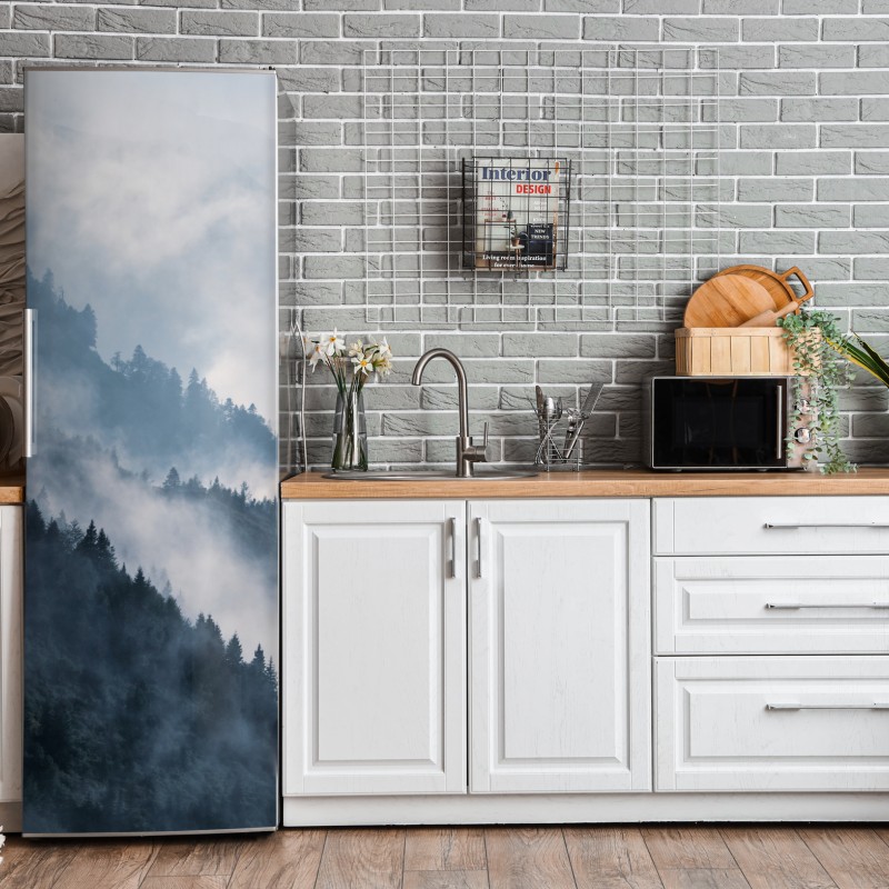 Naklejka na lodówkę delikatny różany wzór w pastelowych odcieniach – Wallissimo®