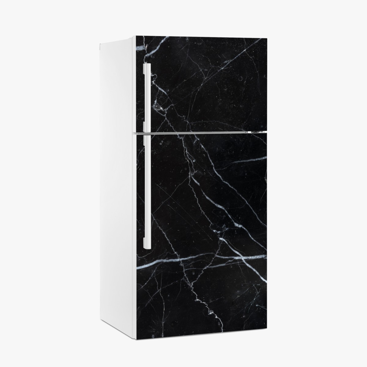 Fridge sticker black marquina marble texture for modern interiors