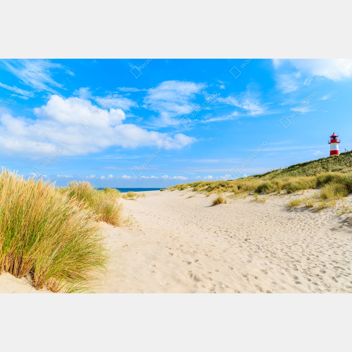 Naklejka na lodówkę spokojne wydmy Sylt z latarnią morską – Wallissimo® Naklejka na lodówkę spokojne wydmy Sylt z latarnią morską – Wallissimo®