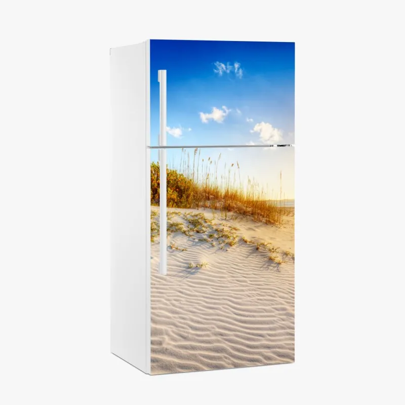 Naklejka na lodówkę zachód słońca nad wydmami Grace Bay