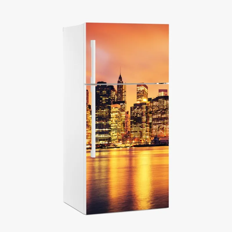 Naklejka na lodówkę pastelowy turkusowy wzór kwiatowy na miętowym tle – Wallissimo®