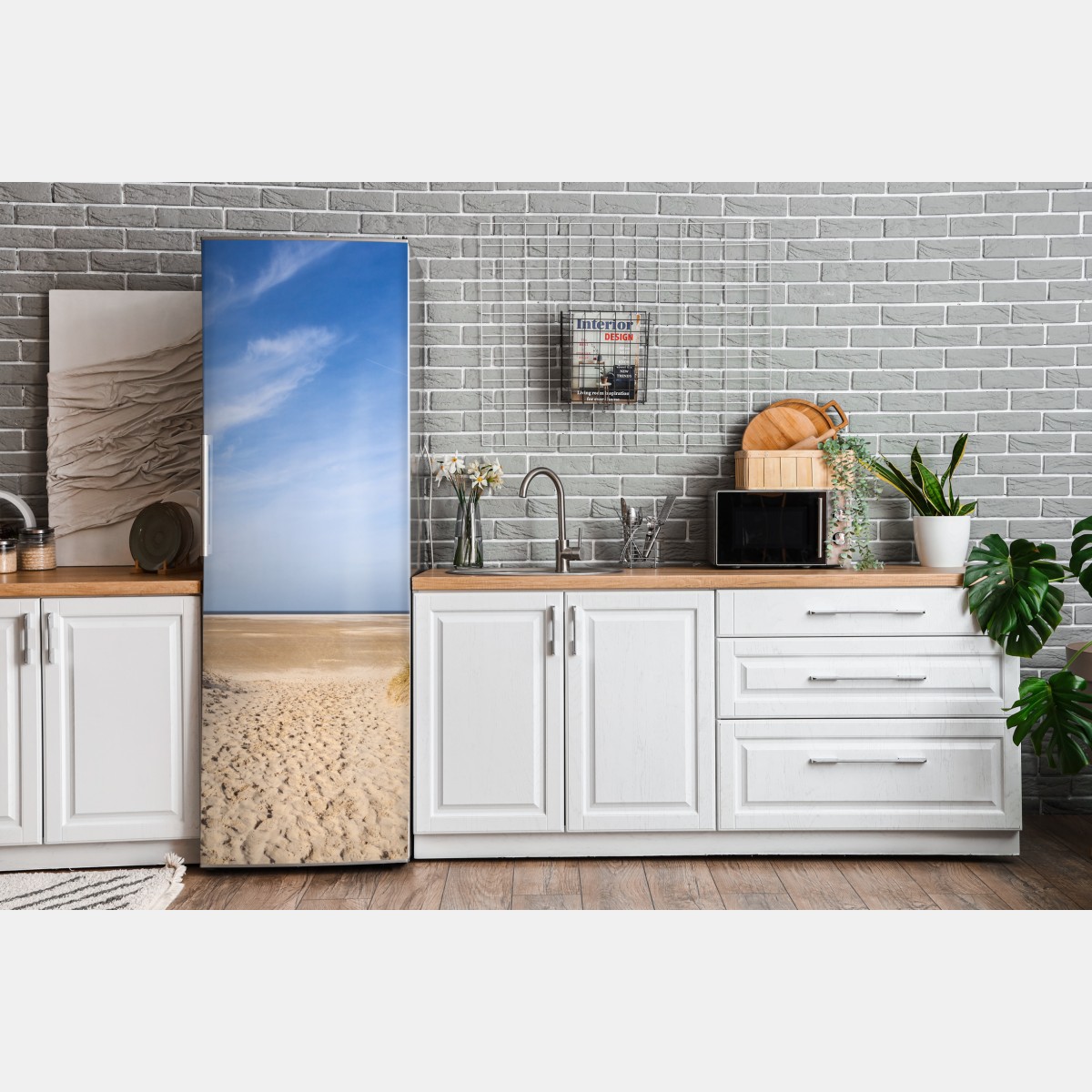 Naklejka na lodówkę spokojne wydmy na wybrzeżu Niemiec – Wallissimo® Naklejka na lodówkę spokojne wydmy na wybrzeżu Niemiec – Wallissimo®