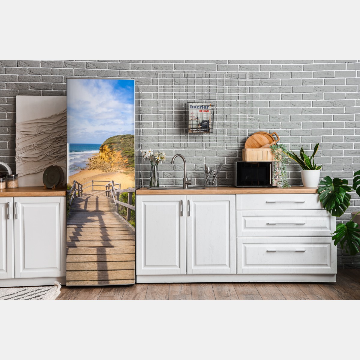 Naklejka na lodówkę ścieżka do Bells Beach nadmorski pejzaż – Wallissimo® Naklejka na lodówkę ścieżka do Bells Beach nadmorski pejzaż – Wallissimo®
