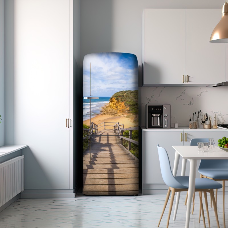 Naklejka na lodówkę ścieżka do Bells Beach nadmorski pejzaż – Wallissimo® Naklejka na lodówkę ścieżka do Bells Beach nadmorski pejzaż – Wallissimo®
