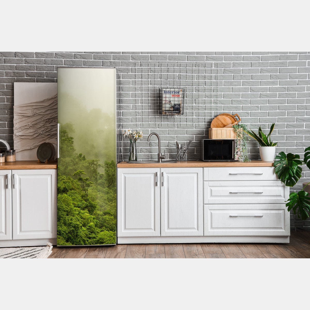 Naklejka na lodówkę mglisty las deszczowy w pobliżu Cairns – Wallissimo® Naklejka na lodówkę mglisty las deszczowy w pobliżu Cairns – Wallissimo®