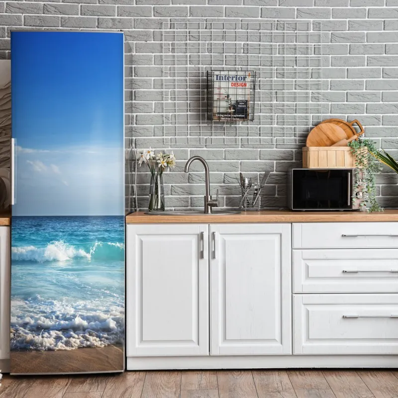 Naklejka na lodówkę złoty wzór art deco – Wallissimo®