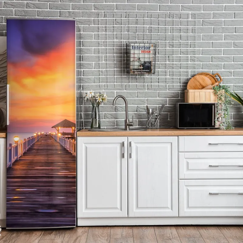 Naklejka na lodówkę intensywny portret goryla w czerni i bieli – Wallissimo®