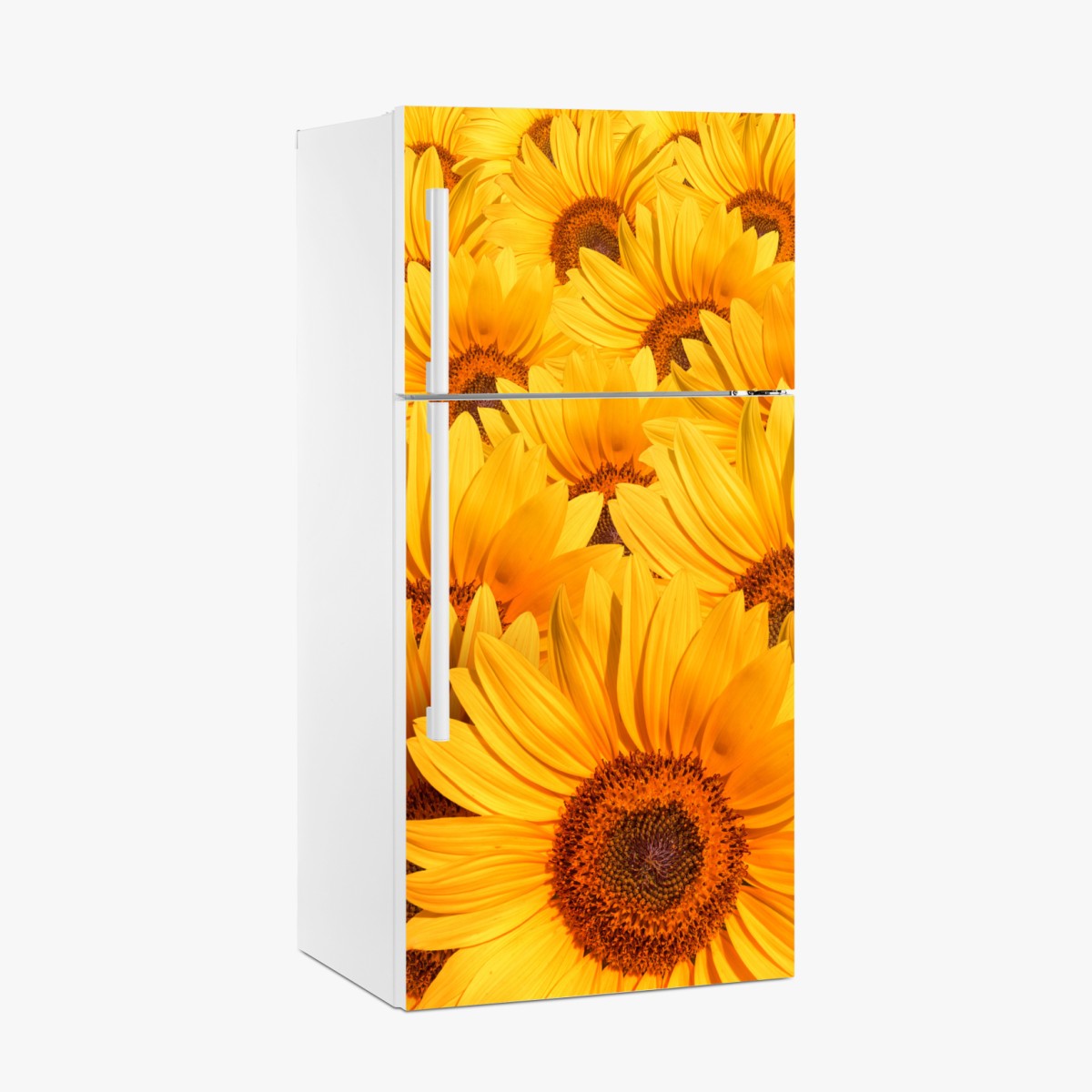 Fridge sticker golden sunflower field