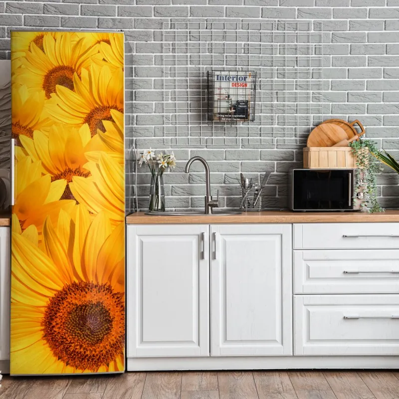 Naklejka na lodówkę panorama Nowego Jorku w monochromie – Wallissimo®