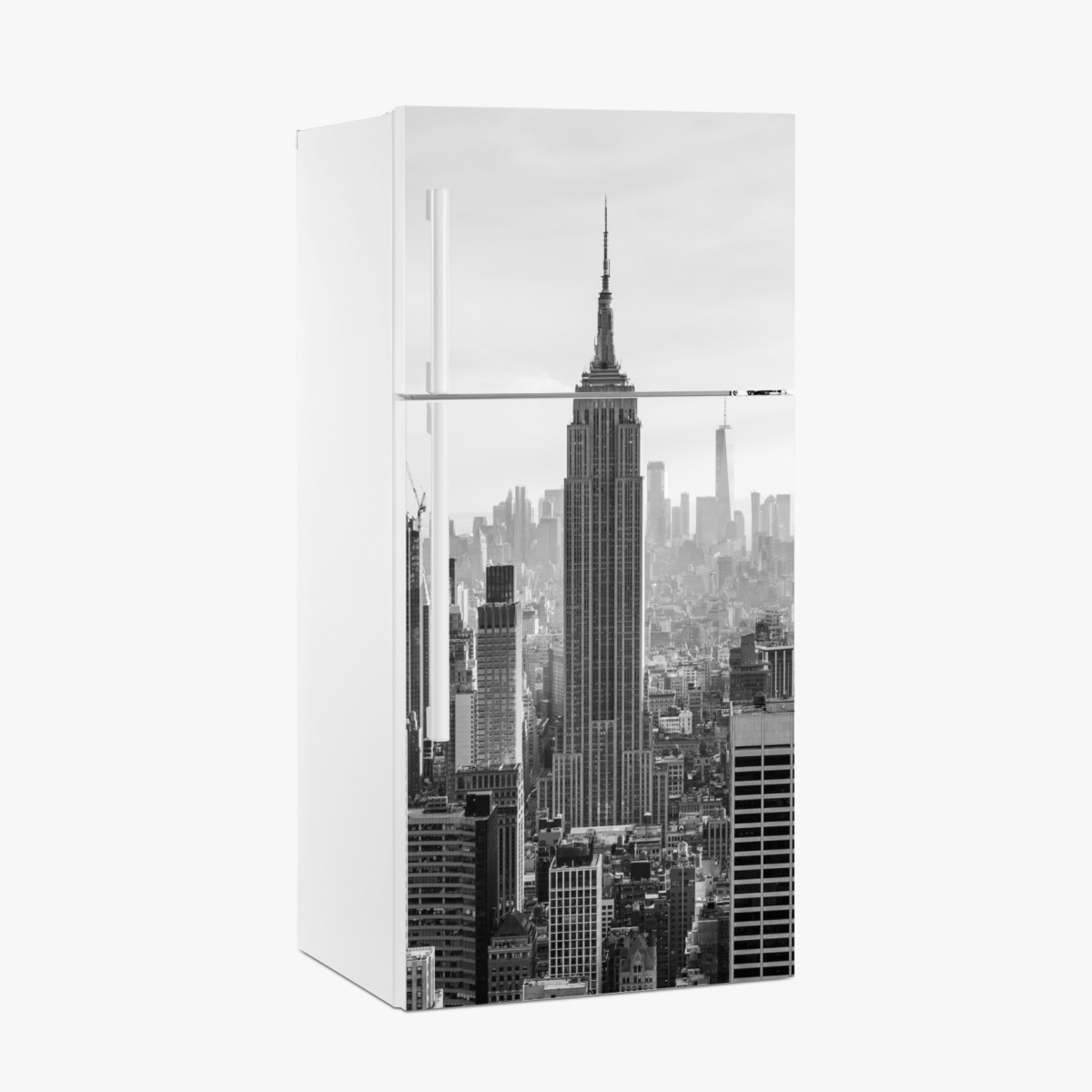 Fridge sticker New York skyline in black and white