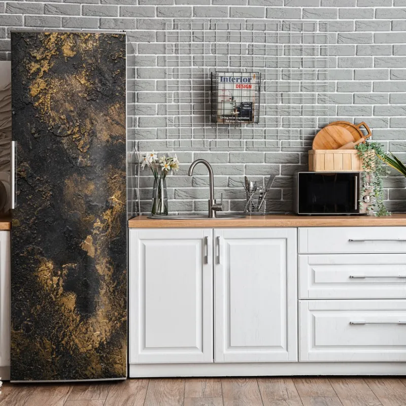 Naklejka na lodówkę vintage wzór różany w odcieniach różu – Wallissimo®