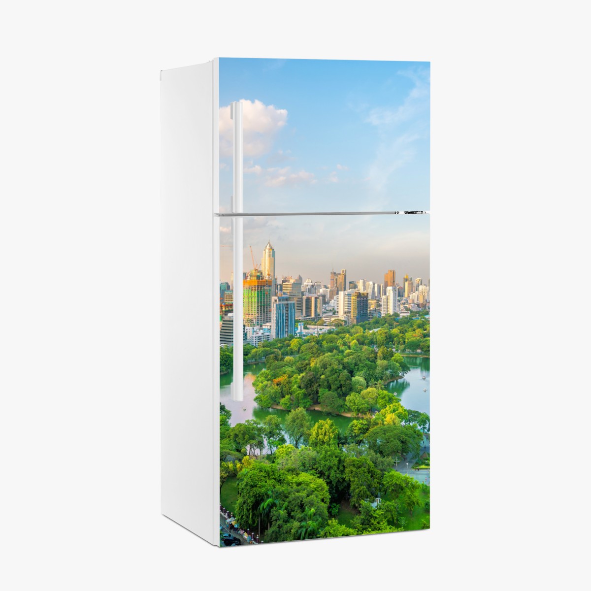 Fridge sticker Bangkok skyline over Lumpini Park