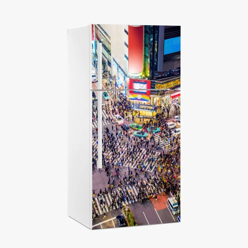 Naklejka na lodówkę ornamentalny złoty wzór chmur – Wallissimo®