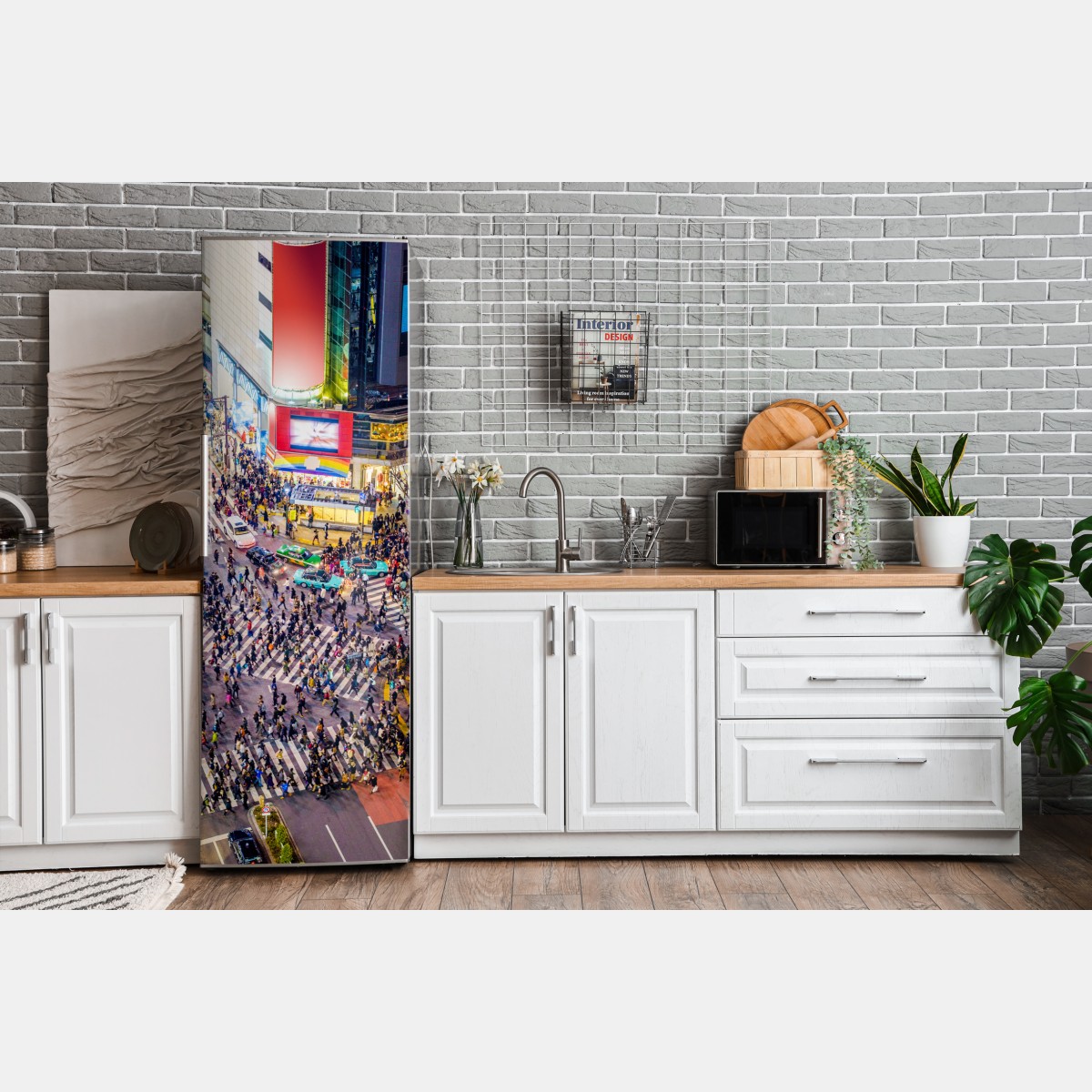 Naklejka na lodówkę Shibuya nocne skrzyżowanie – Wallissimo® Naklejka na lodówkę Shibuya nocne skrzyżowanie – Wallissimo®