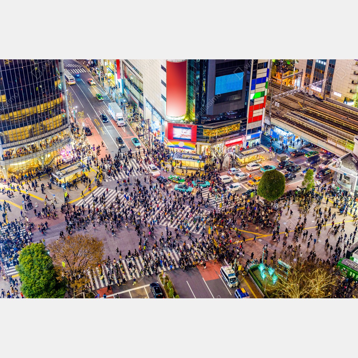 Naklejka na lodówkę Shibuya nocne skrzyżowanie – Wallissimo® Naklejka na lodówkę Shibuya nocne skrzyżowanie – Wallissimo®