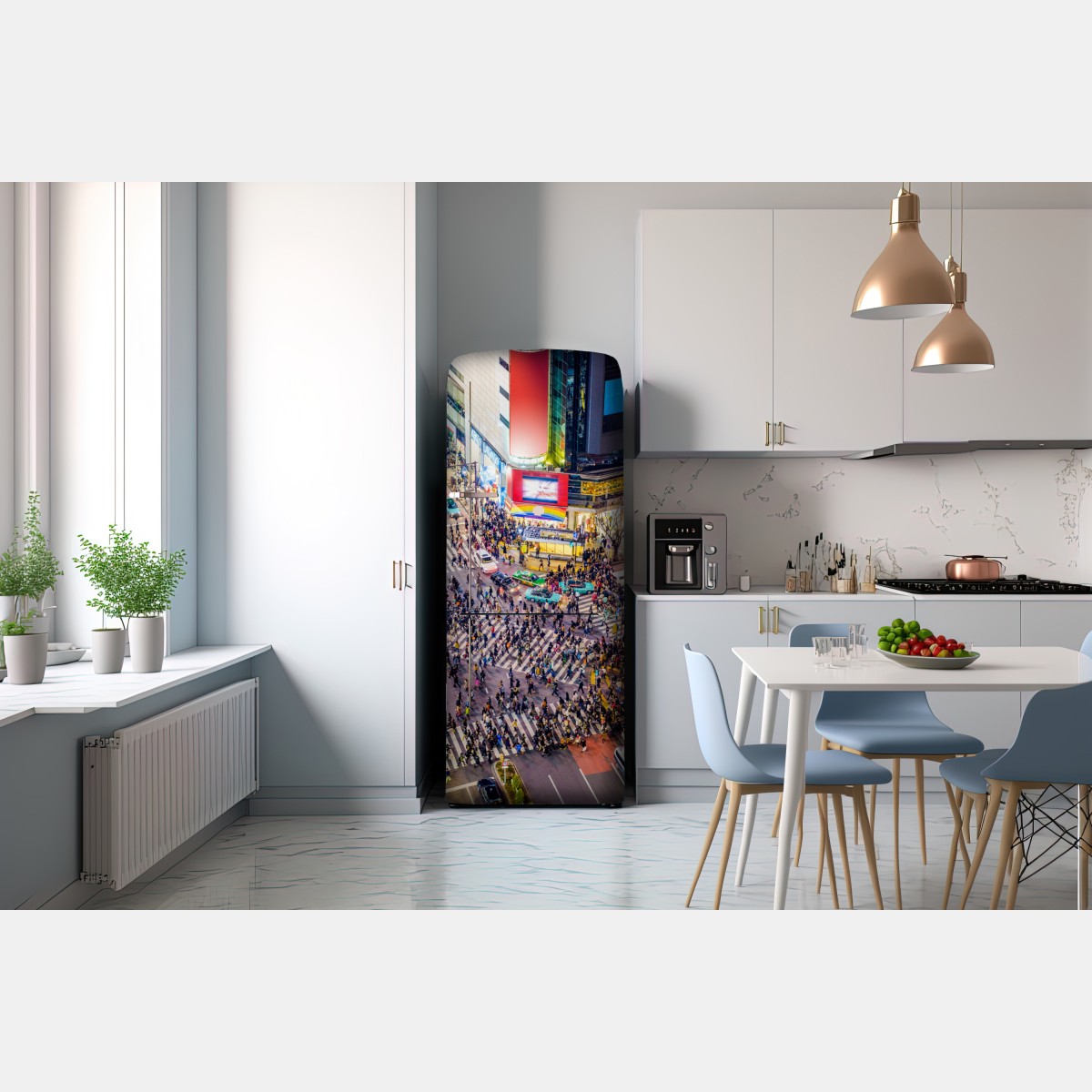 Naklejka na lodówkę Shibuya nocne skrzyżowanie – Wallissimo® Naklejka na lodówkę Shibuya nocne skrzyżowanie – Wallissimo®