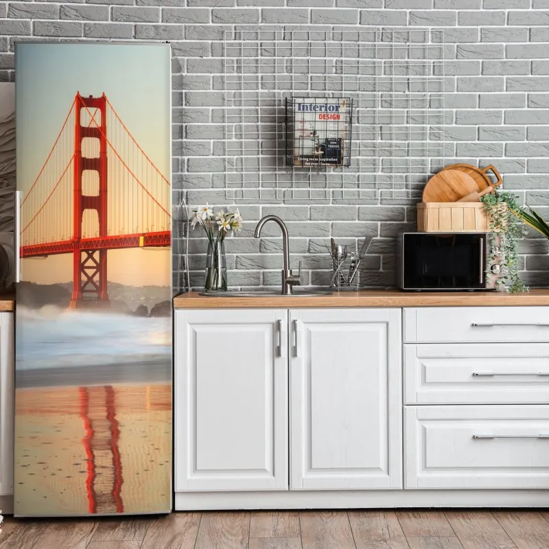 Naklejka na lodówkę żywa geometryczna kompozycja – Wallissimo®