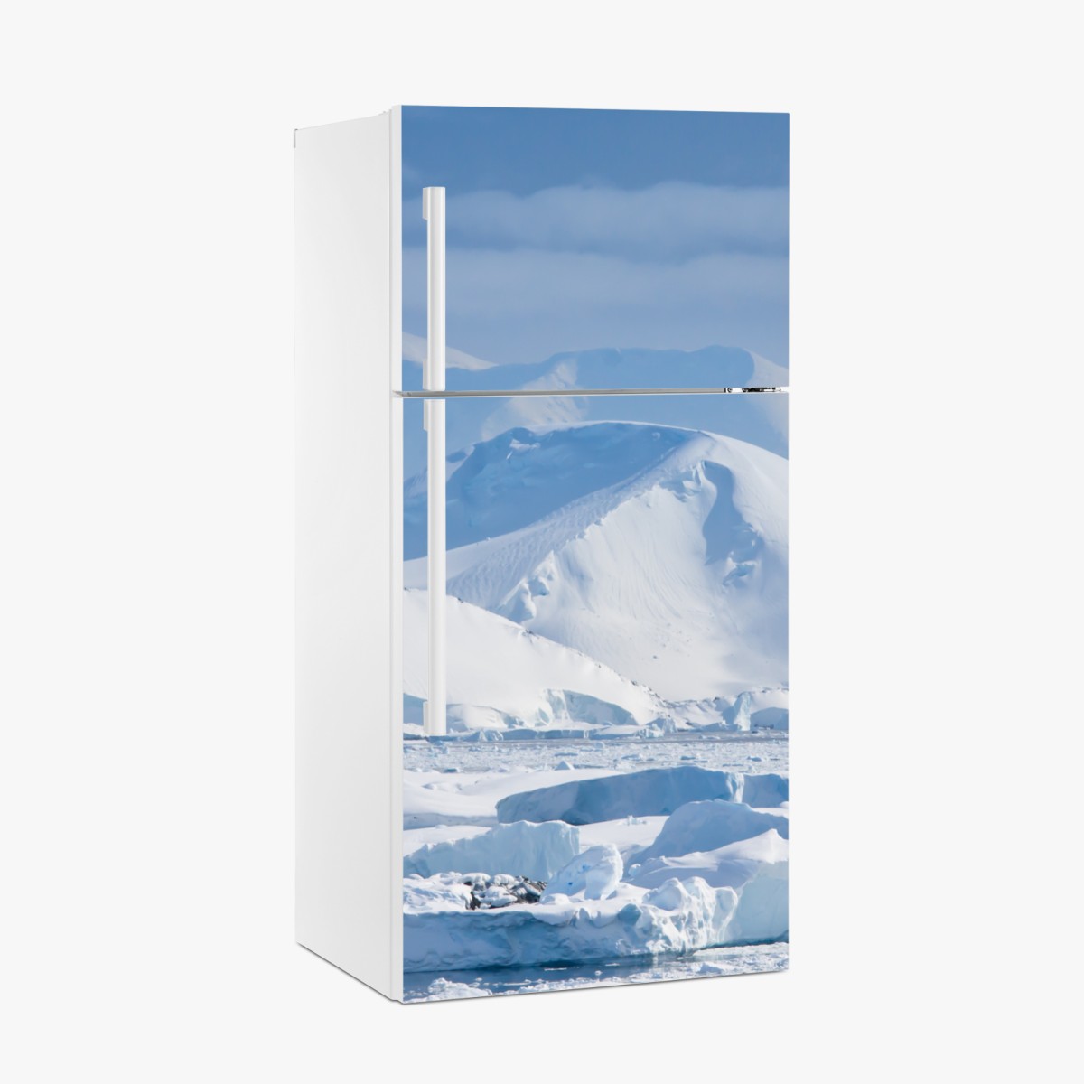 Fridge sticker snow-covered mountain panorama